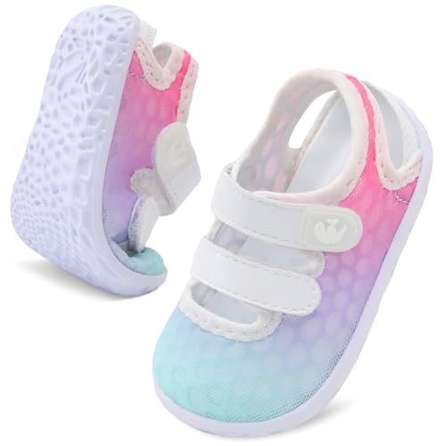 Image of FEETCITY Baby Water Shoes Flexible Quick Dry Aqua Socks Breathable Infant Sandals Boys Girls Summer Beach Swim Shoes Lightweight
