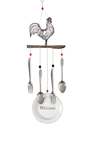 Sunset Vista Designs 92153 Farmhouse Wind Chime with Welcome Sign, 28