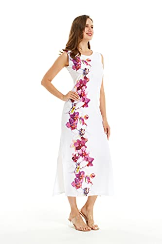Image of Hawaii Hangover Family Matching Hawaiian Clothes, Watercolor Orchid White | Family matching Hawaiian outfits, Watercolor Orchid White, quick dry stretch fabric, machine washable, tropical floral print