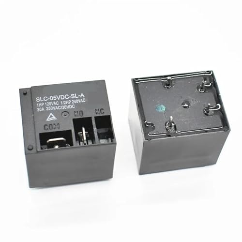 Relés SLC-05VDC-SL-A con alta capacidad de conmutación T91 de 30A y 4 pines