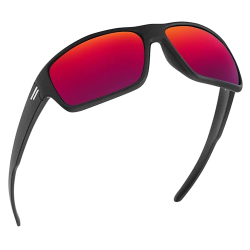 Image of TOROE Eyewear FIELD Wrap Around Sport Sunglasses With Polycarbonate Polarized Lenses, Lightweight TR90 Frame