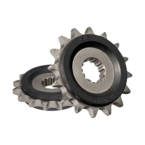 Pignon JT Sprockets JTF580.16RB en acier avec amortisseur en caoutchouc pour moto