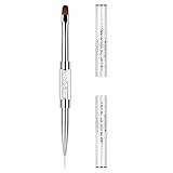 1Pcs Dual Ended Hard Gel Nail Brushes for Builder Gel&Polygel,Salon-Grade Nail Art Design Tools,Nail Brush Professional Nail Art(Rhinestone Handle)