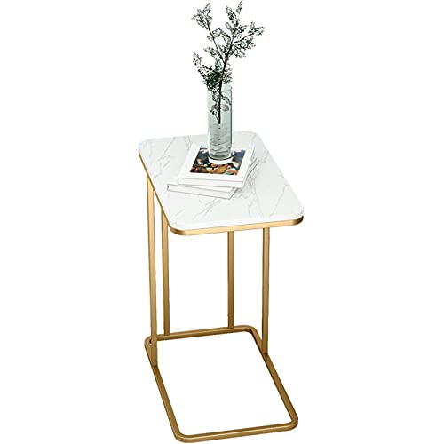 Mesas laterais em forma de C Mesa final para sofá e cama, mesa lateral móvel Mesa lateral para sofá,