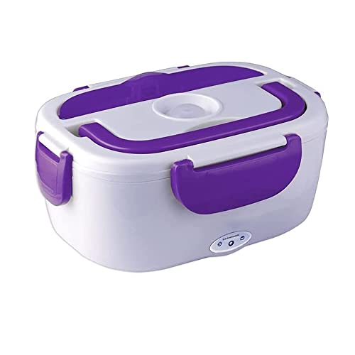 GNCGarden Fiambrera eléctrica con conexión mechero del coche - 1L - Morado. Función calor con tecnología PTC y aislamiento térmico. Contiene una fiambrera extraíble en el interior (0,45 L) Cover