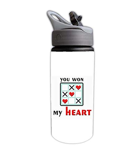 AKP Sublimation You Won My Heart Theme BB6 Sipper Bottle 600 ml