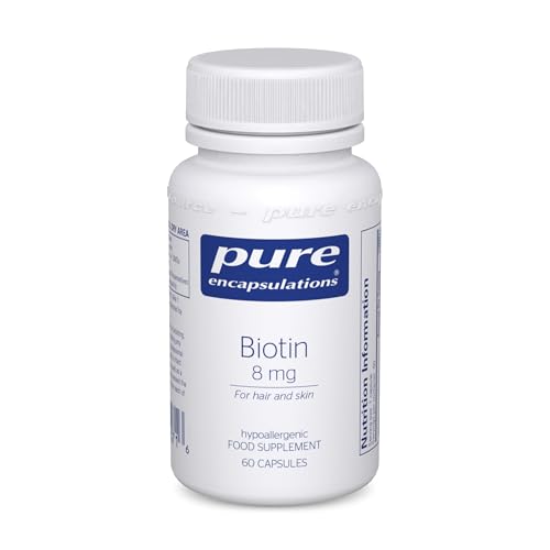 Pure Encapsulations Biotin 8mg - for Hair, Skin & Nails - for Women & Men - 60 Capsules