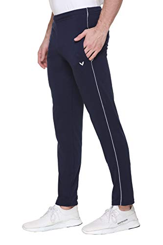 Image of GODFREY Gym Cotton Track Pants for Man with Zip Pocket - Regular fit Sports Lower for Man