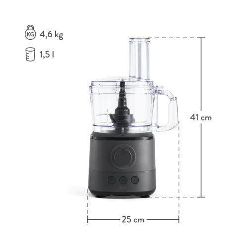 SPRINGLANE-Procesador-de-Alimentos-Kaia-1000W-15L-18000-rpm-Robot-de-Cocina-Multifuncion-Antracita