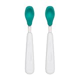 OXO Tot Feeding Spoon Set with Soft Silicone, Teal