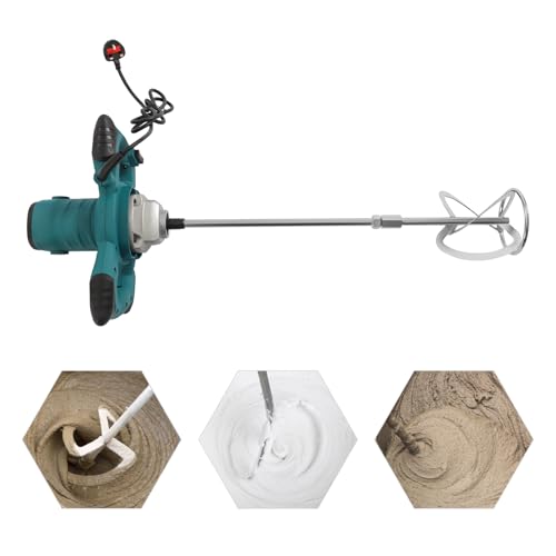 2100W Handheld Portable Paddle Mixer Adjustable 6 Speed Stirrer Electric Pro Industrial Drill Mix Stirring Tool for Mortar Grouts Paint Cement Plaster Plastering, Industrial Drill Mix(Light Blue) 4 2100W Handheld Portable Paddle Mixer Adjustable 6 Speed Stirrer Electric Pro Industrial Drill Mix Stirring Tool for Mortar Grouts Paint Cement Plaster Plastering, Industrial Drill Mix(Light Blue) - Image 4
