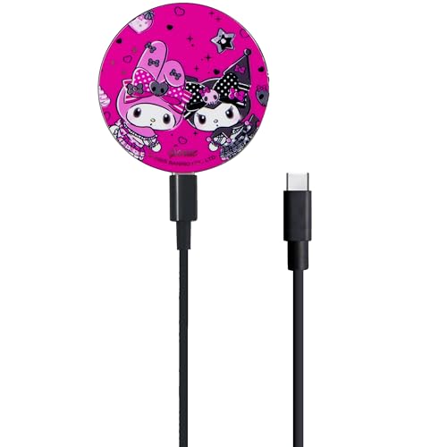 Sonix C[d MagSafep iPhone 16 iPhone 15 iPhone 14 iPhone 13 iPhone 12 V[Yp CX[d x 6.6tB[gP[u (USB-C) (Kuromi & My Mel 2