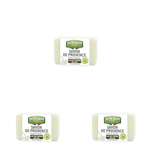 Maître Savon de Marseille Jabón Leche de cabra 100g (Paquete de 3)