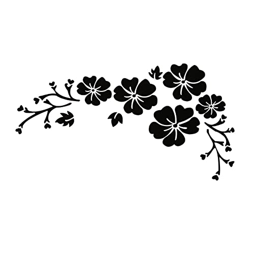 Uposao Lot de 2 autocollants pour voiture - Motif floral - Étanche - Personnalisable - Pour voiture, moto, vélo, scooter, vélo