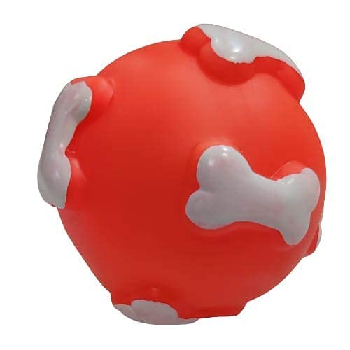 RvPaws Artificial Bone Print Ball Design Pet Squeaky Chew Toy Ball for Medium Dog (B09J29HMFQ) Amazon Price History, Amazon Price Tracker