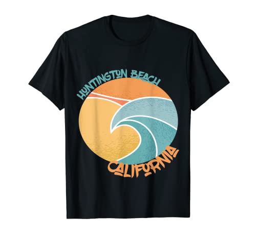 Huntington Beach Surf Palmeras California Vacation Camiseta
