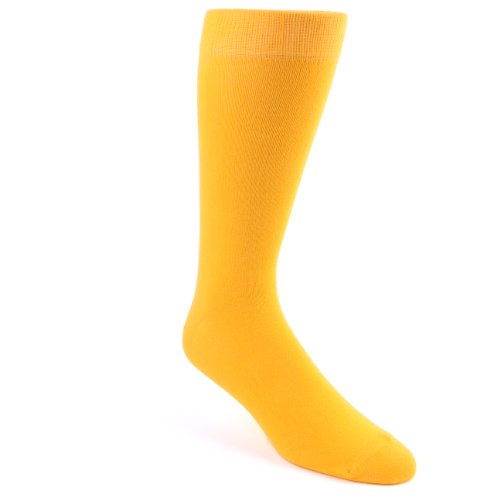 Boldsocks Solid Color Men's Dress Socks, Golden Yellow, 8-12