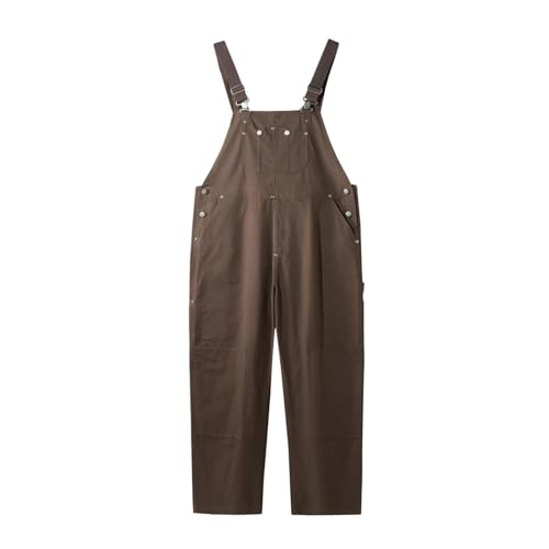 Pantalones de trabajo sueltos de lona para hombre en color marrón