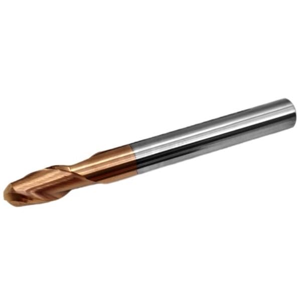 Fresa de punta esférica HRC55 for mecanizado CNC, con revestimiento aleación acero tungsteno, 1 unidad(R2x100L)