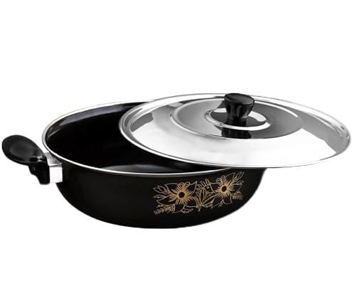 Image of Food Grade Kadhai with Stainless Steel Lid | Non Stick Finish