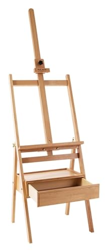 Caballete de pintura Caballete de madera, Caballete Caballete de dibujo de madera for el artista con caja Pinturas al óleo Soporte Caballete for dibujar Pintura Caballete for niños Suministros de arte