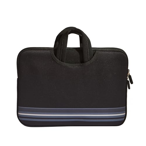 Image of Chumbak TEAL 15-Inch Laptop Sleeve, Milky Way Black, Soft and Breathable Cover with Foldable Handles, Lightweight and Durable for Office, College, and Daily Travel