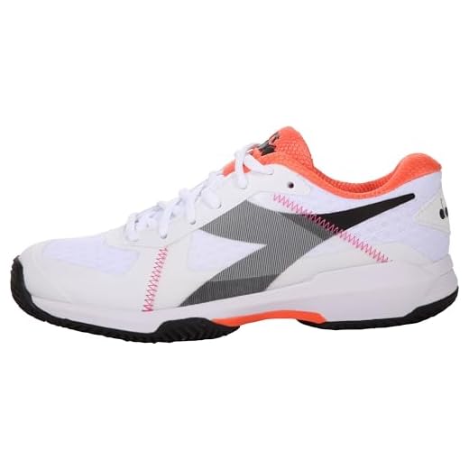 Diadora Mujeres Trofeo Clay Zapatillas De Tenis Zapatilla Tierra Batida Blanco - Naranja 40