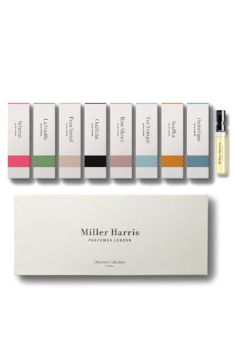 Miller Harris – 8 x 2ml Eau de Parfum Discovery Set | Includes Scherzo, Rose Silence, Hydra Figue, Peau Santal & More