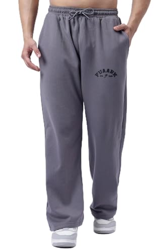 Image of FUAARK Men's Premium Polycotton Relaxed Loose Fit Sports Gym Stylish Track Pant Trouser for Men
