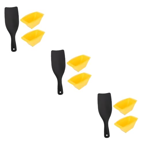 Healeved 3 Juegos Herramienta Para Teñir El Cabello Resaltar Tablero Tazones Para Mezclar Tintes De Cabello Kit De Tinte Para El Cabello De Salón Tinte De Pelo Yellow Abdominales