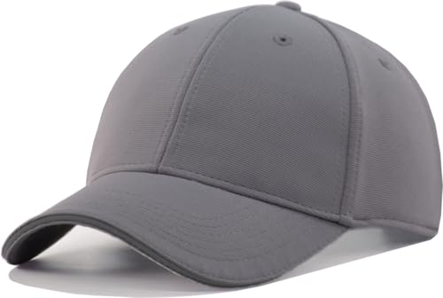 Image of TSSGBL Men's Plain Baseball Hat - OSFM & XXL Big Head Fit，Adjustable Structured Ball Cap with Reflective Sandwich Brim