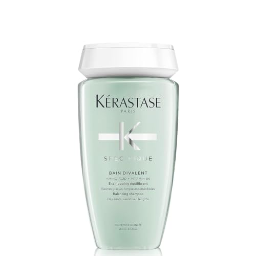 Kérastase Shampoo für fettige Kopfhaut und strapazierte Längen, Ausgleichendes und klärendes Haarbad, Bain Divalent, Spécifique, 250 ml