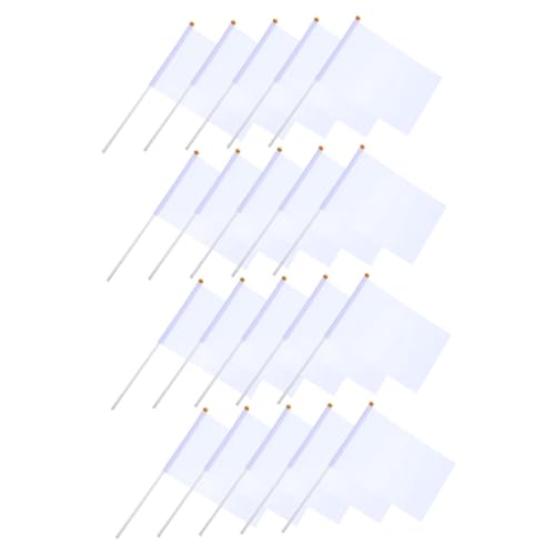 ARTSEWPLY 20pcs Multi-use Flags Sturdy Handles for Events Handheld Referee Flags for Cheering and Directional Use
