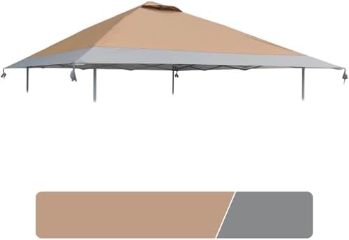 13x13 Canopy Replacement Top with Air Vent Fit for Coleman Oasis 1606532 2156426 2156428, 300D Oxford Waterproof Silver Coated Pop Up Canopy Tent Cover for Outdoor (Replacement Top Only)