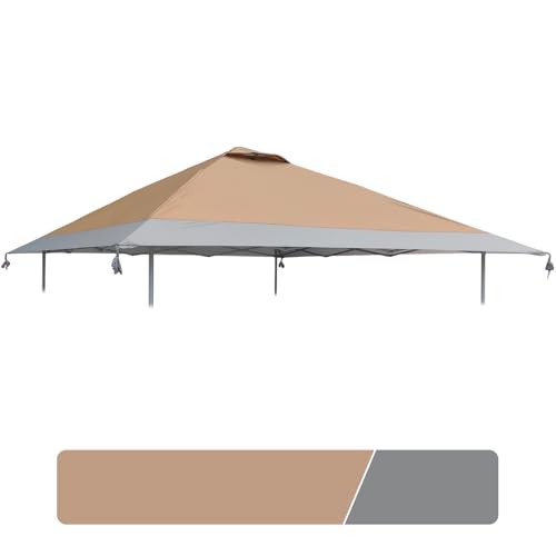 13x13 Canopy Replacement Top with Air Vent Fit for Coleman Oasis 1606532 2156426 2156428 300D Oxford Waterproof Silver Coated Pop Up Canopy Tent Cover for Outdoor (Replacement Top Only)