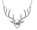 Wiipu Factory sale silver white,violet charm necklace,hot sell Deer shape crystal necklace(C777)