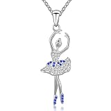 Colgante de ballet de regalo de bailarina de recital de bailarina de plata para niñas, adolescentes y mujeres