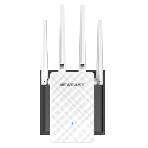 NEWFAST Amplificador WiFi 300Mbps 2.4G WiFi Amplifier Repetidor con Puerto Ethernet, Modo Repetidor/Router/Ap