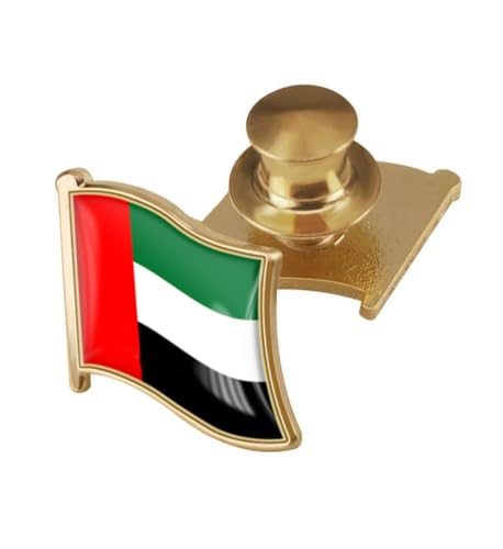 Image of vmcoatdu Country Flag Backs Locking Pin Keepers Locking Clasp Pin Badge International Travel Brooch Metal Alloy Souvenir Pin 0.75x0.7 Inch Small Pin