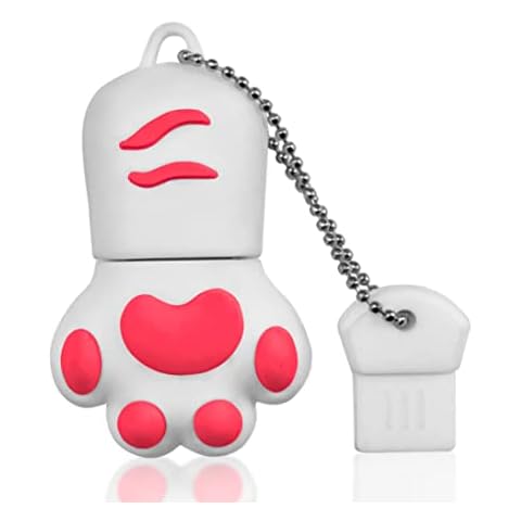 Clé USB 64Go, Cle USB Lovely Pendrive 64 Go Cartoon Flash Drive USB 2.0 Pattes Cover
