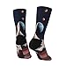 XZDWPY Space Journey Unisex Mid-Calf Socks 2 Black-2 Polyester Skin-Friendly Moisture-Wicking Fashionable Crew Socks