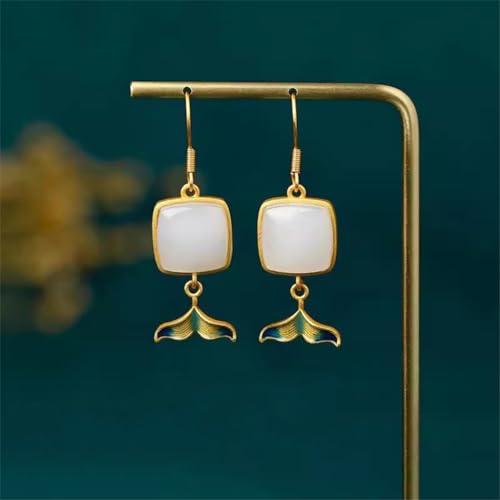 Boucles d'oreilles ethniques légères pour oreilles sensibles au style palais rétro - 6