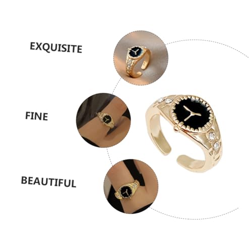 BESTYASH 2 Stuks Horlogeband bruiloft feest ring heren horloges diamanten decor horloge voor vrouwen sieraden horloge uniek diamanten ring mini horloge versieren bruidegom - Afbeelding 8