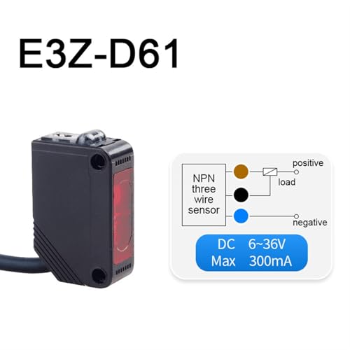 Capteur photoélectrique à réflexion diffuse E3Z-D61 DC 12V 24V avec son support de fixation