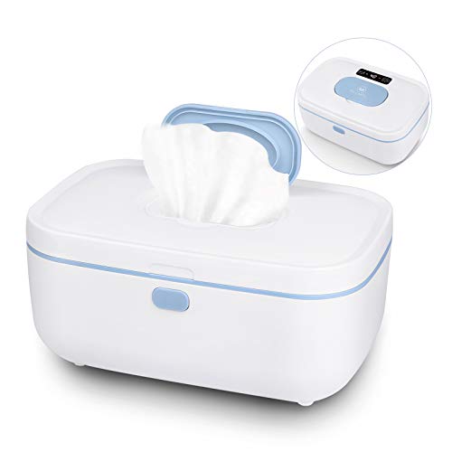 Wipe Warmer,Baby Wipe Warmer - Wet Wipe Warmer Baby is Super Fast Top Heating System with Constant Temperature, LED Display Shows Precise Temperatureï¼ˆWhite Blueï¼‰