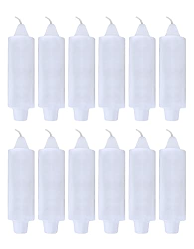 12 Pack Coach Candles Unscented 5" X 1½" With 7/8" Base To Fit Traditional Candle Holders Including The Booklet "Candle Factoids Trivia & Safety Guidelines" Made In The Usa (White) #TOP2