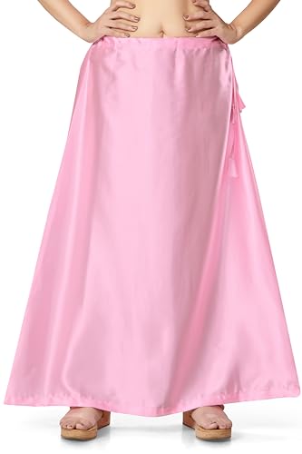 Image of Madhu Fashion Women's Satin Saree Petticoat Saree Underskirt
