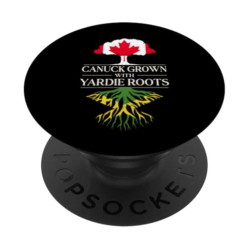 Canuck cultivado con raíces Yardie Herencia Canadiense jamaicana PopSockets PopGrip Adhesivo