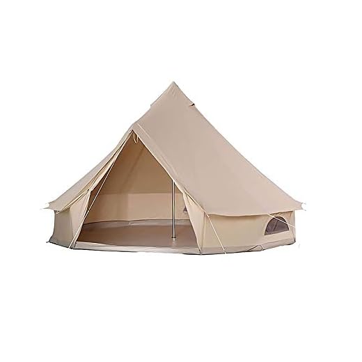 Tienda Bell Tienda de Lona para Glamping al Aire Libre Lona de algodón Impermeable a Prueba de Viento con Estufa Jack 4 Ventanas Camping Familiar Senderismo Viajar para Todas Las Estaciones