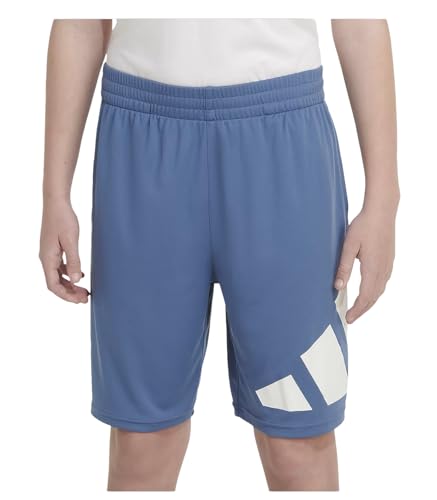 Adidas Boy's AEROREADY Elastic Waistband Performance Shorts (US, Alpha, Medium, Regular, Regular, Crew Blue)